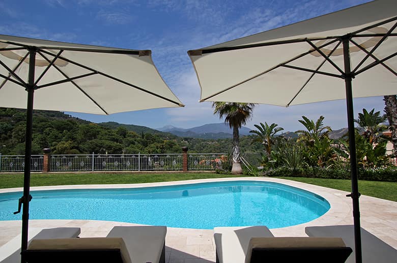 Stunning views from the private outdoor pool